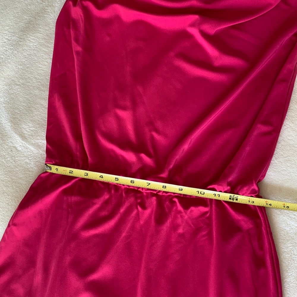 Josie Natori Elegant Cowl Neck Knee-Length Sleeveless Dress Pink - Picture 12 of 15